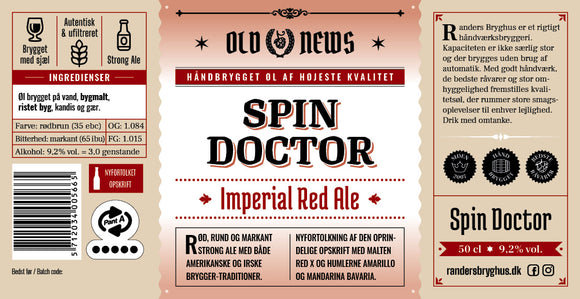 Old News: Spin Doctor Imperial Red Ale 9,2% 20L